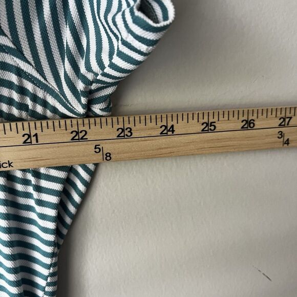 G/FORE Green and White Striped Polo Shirt - Picture 7 of 9